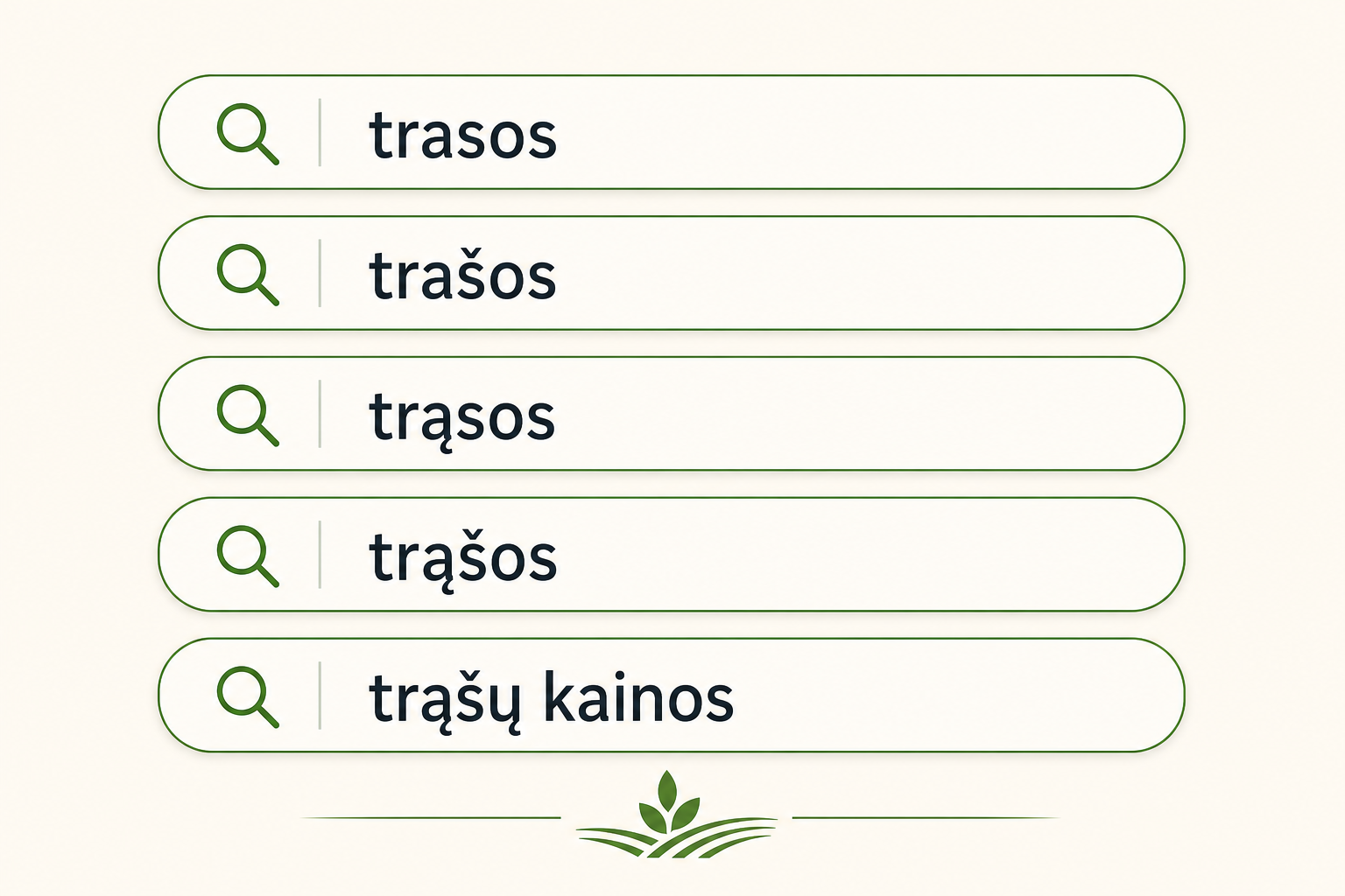 Trąšų žodžio rašymo variantai Google paieškoje: trasos, trašos, trąsos, trąšos, trąšų kainos
